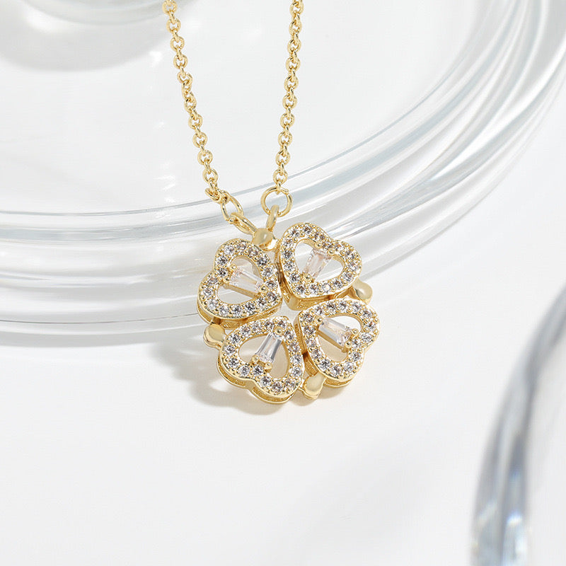 Zirconia Clover Necklace