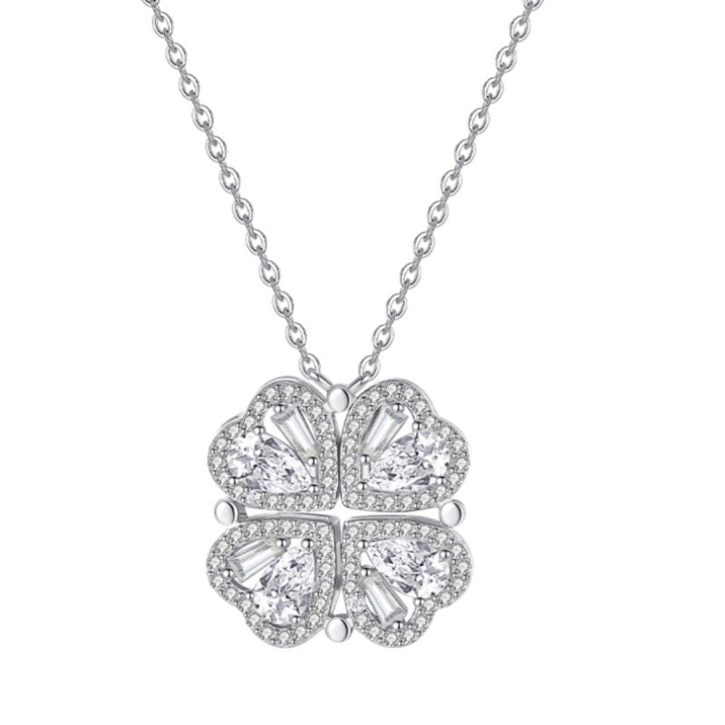 Zirconia Clover Necklace