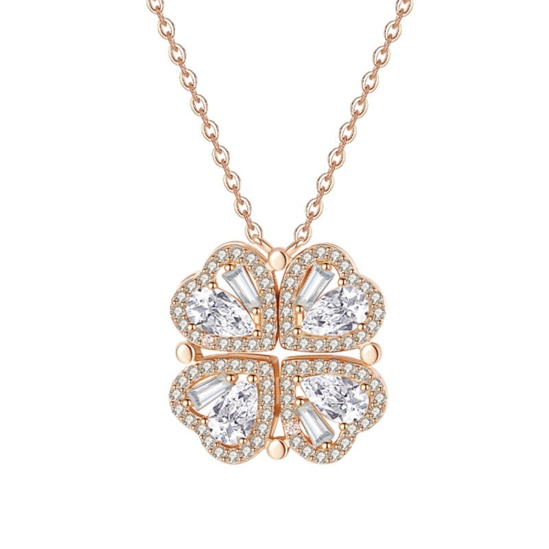 Zirconia Clover Necklace
