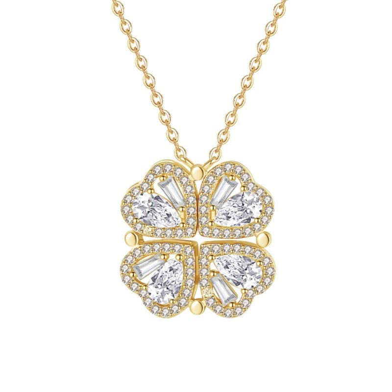 Zirconia Clover Necklace