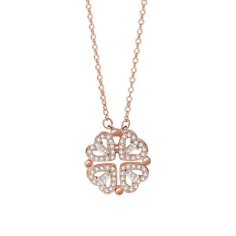 Zirconia Clover Necklace