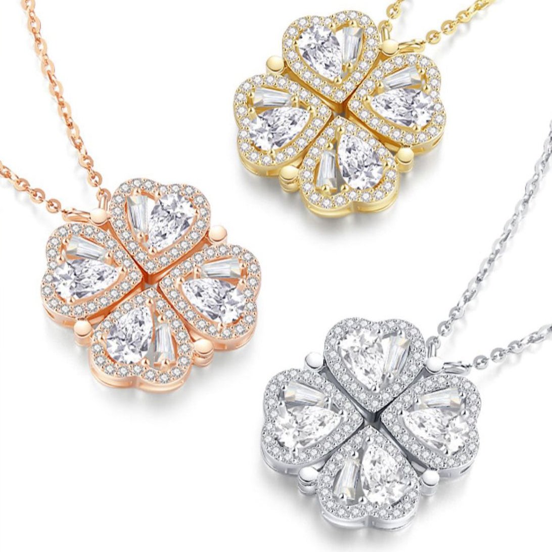 Zirconia Clover Necklace