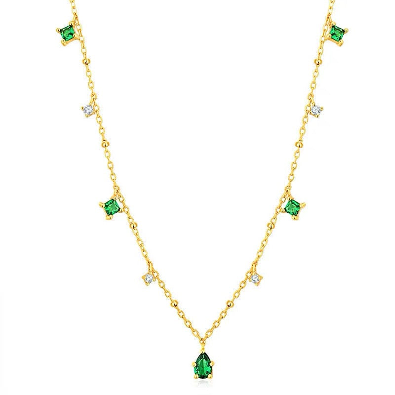Emerald Droplet Necklace