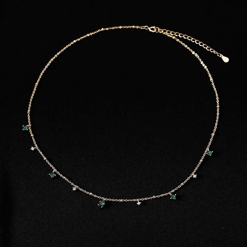 Emerald Droplet Necklace