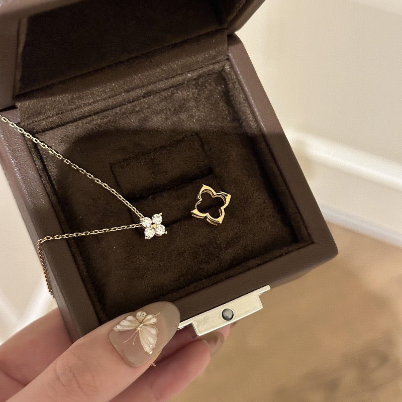 Crystal Clover Necklace