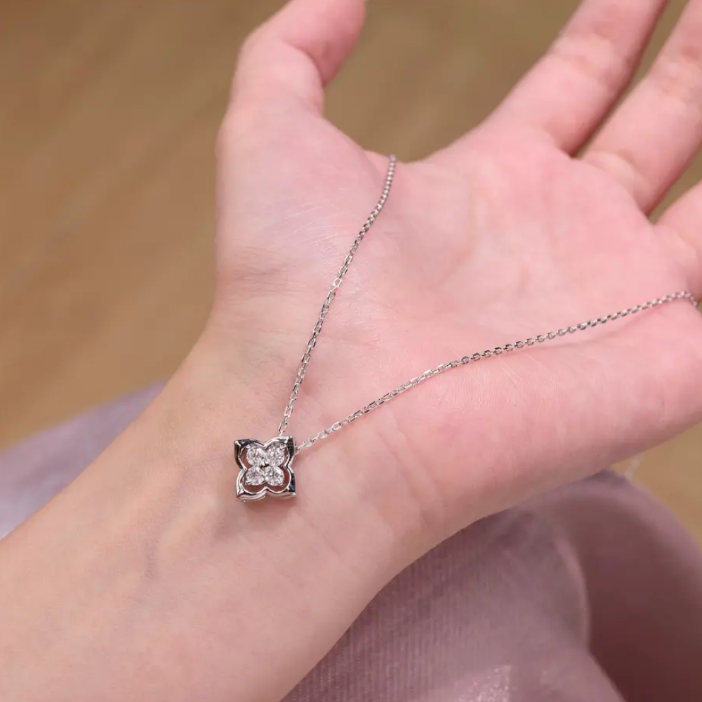 Crystal Clover Necklace