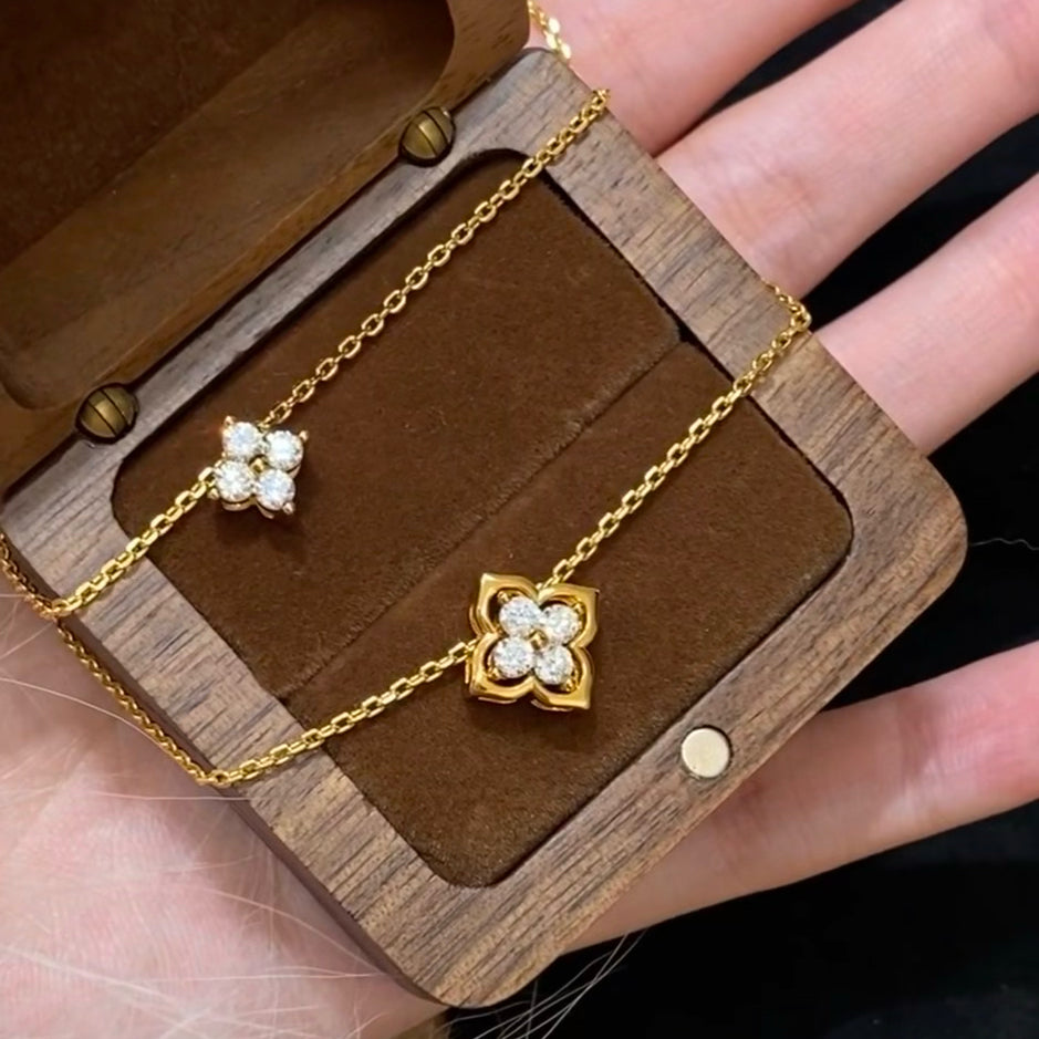 Crystal Clover Necklace