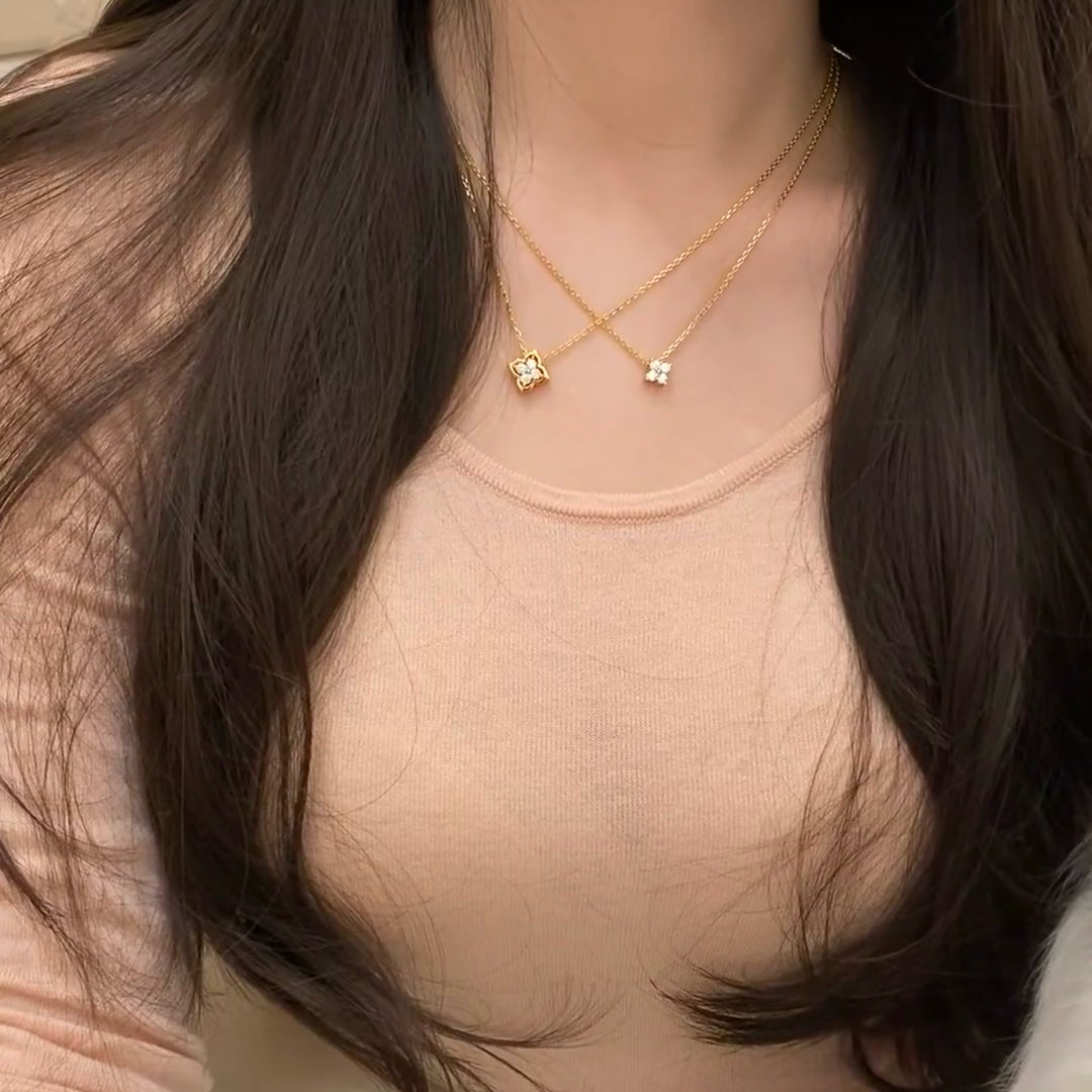Crystal Clover Necklace