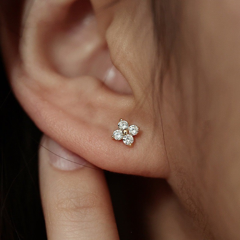 Crystal Clover Earrings