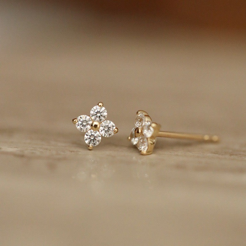 Crystal Clover Earrings