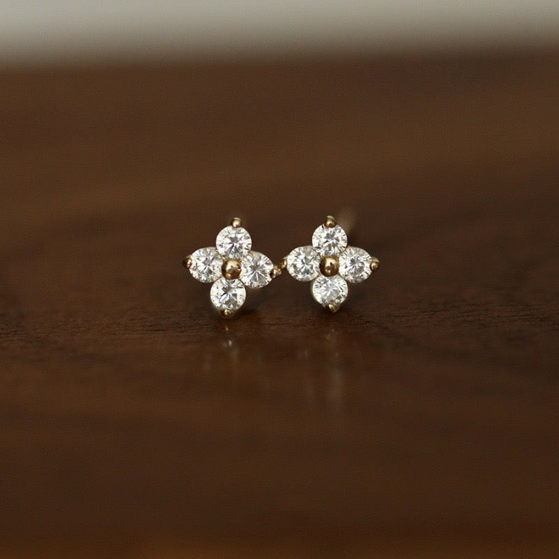 Crystal Clover Earrings