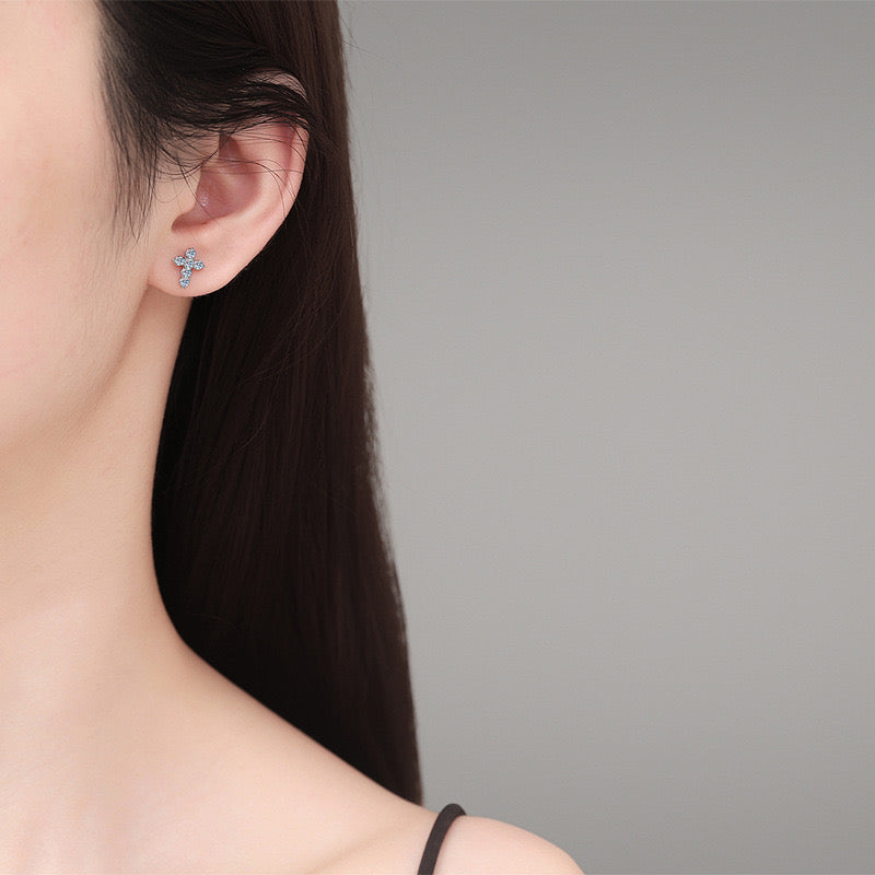 Shining Cross Earrings