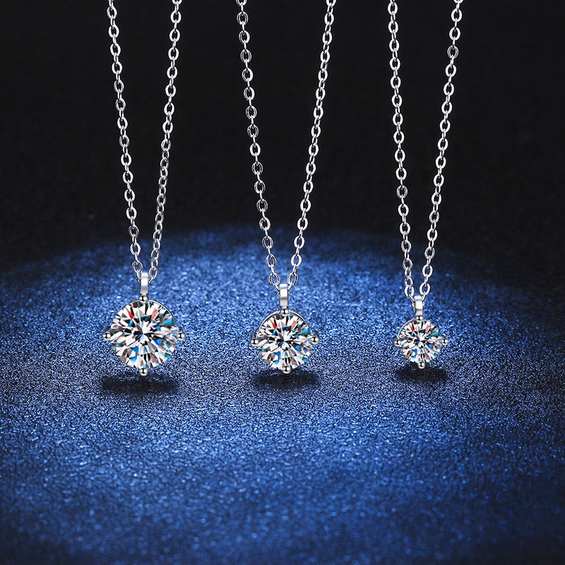 Four-Prong Moissanite Necklace