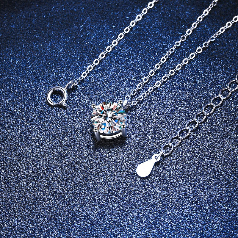 Four-Prong Moissanite Necklace