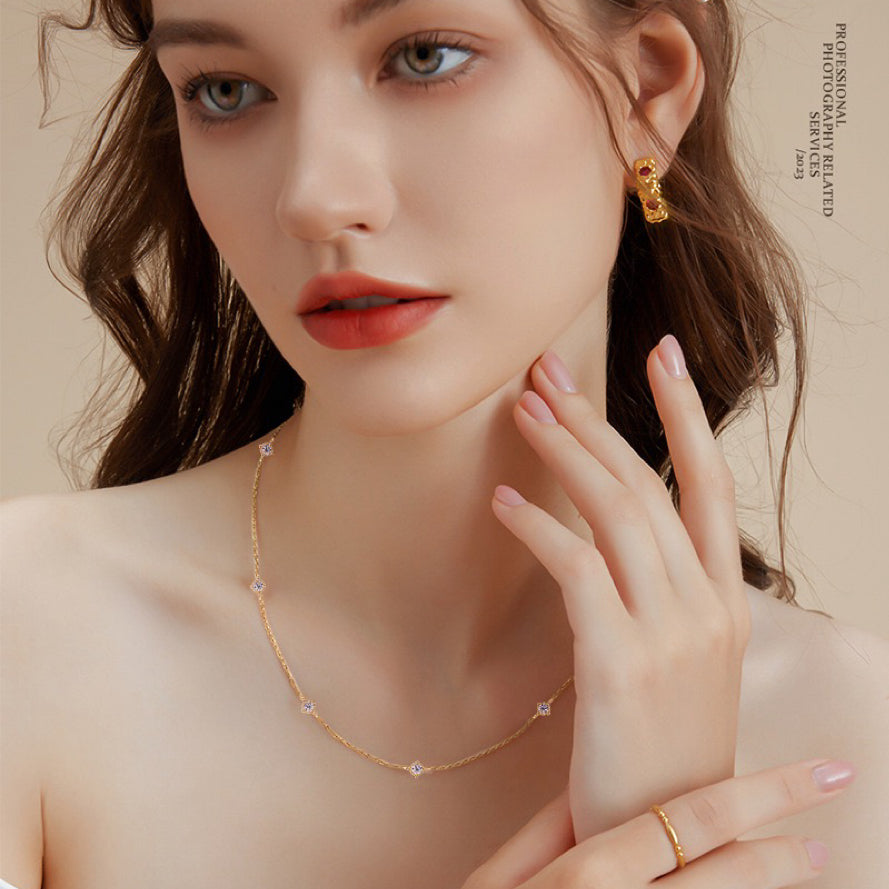 Gleaming Starry Necklace