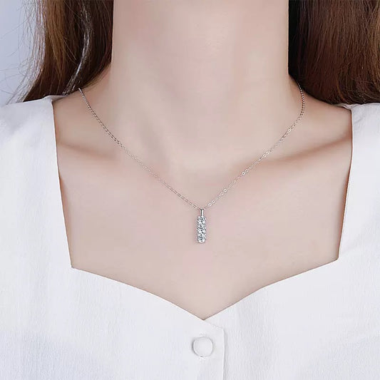 Triple Moissanite Necklace