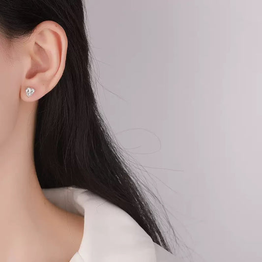 Heart Moissanite Earrings