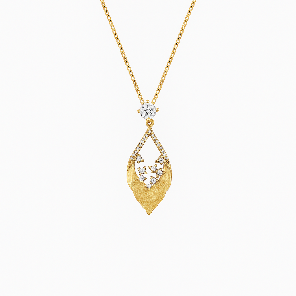 Golden Feather Spark Necklace