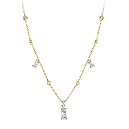 Aurora Diamond Cube Necklace