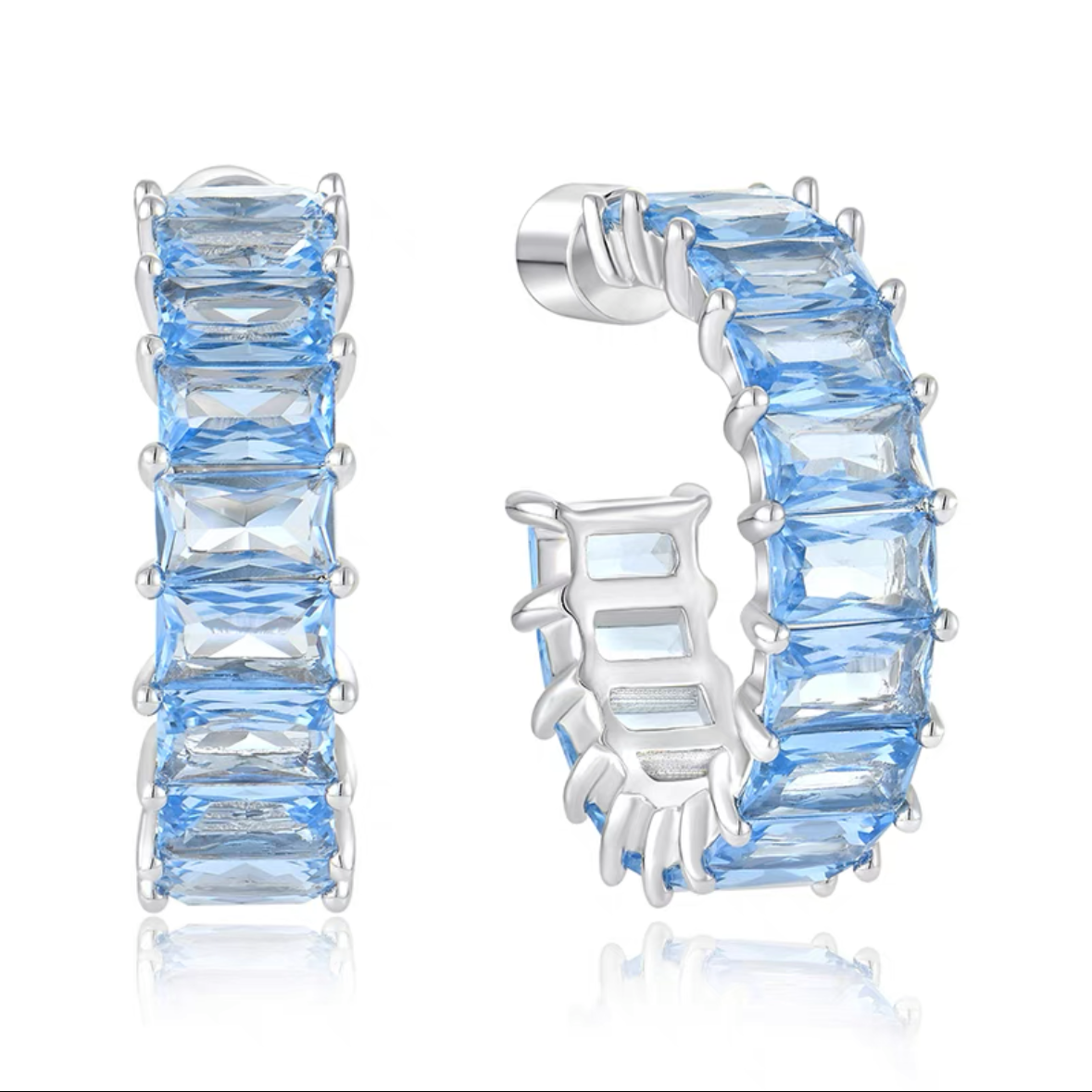 Prismatic Zirconia Earring