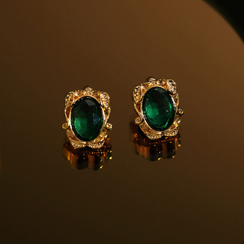 Emerald Elegance Studs