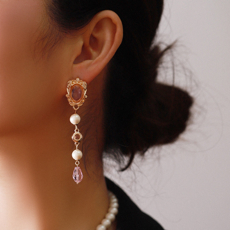 Blush Grace Drop Earrings