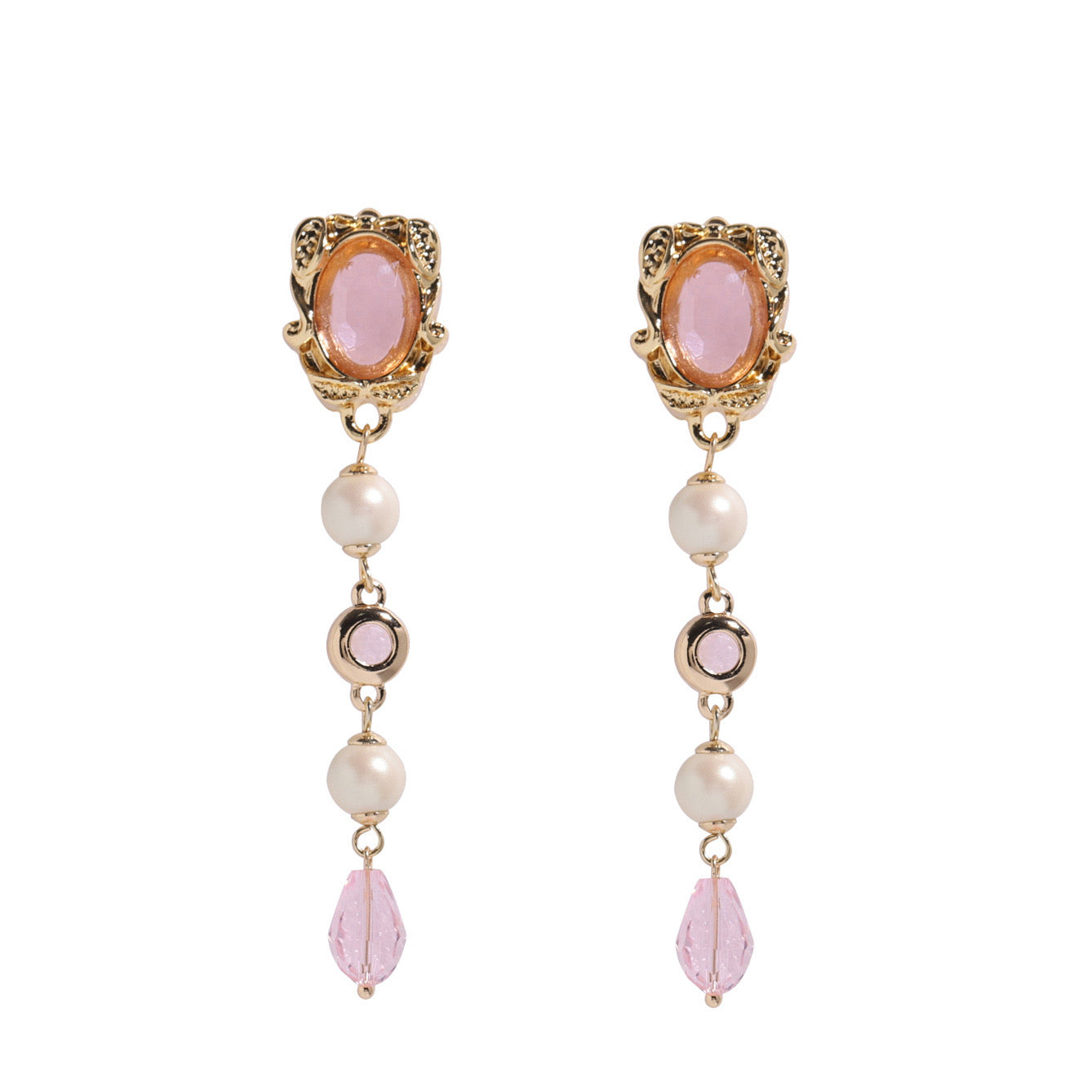 Blush Grace Drop Earrings