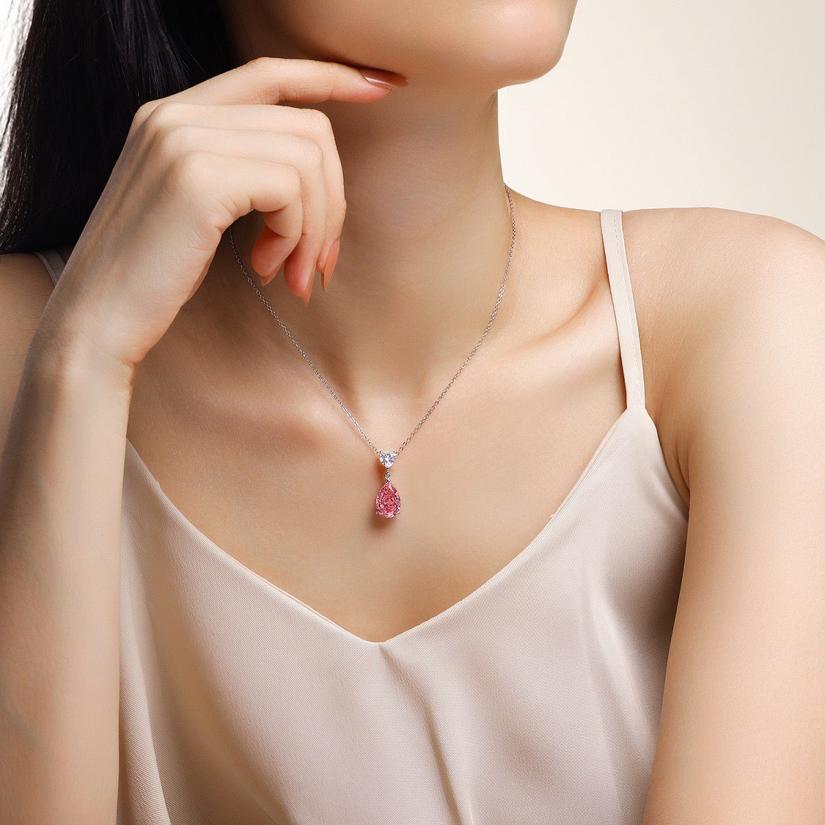 Pink Love Drop Necklace