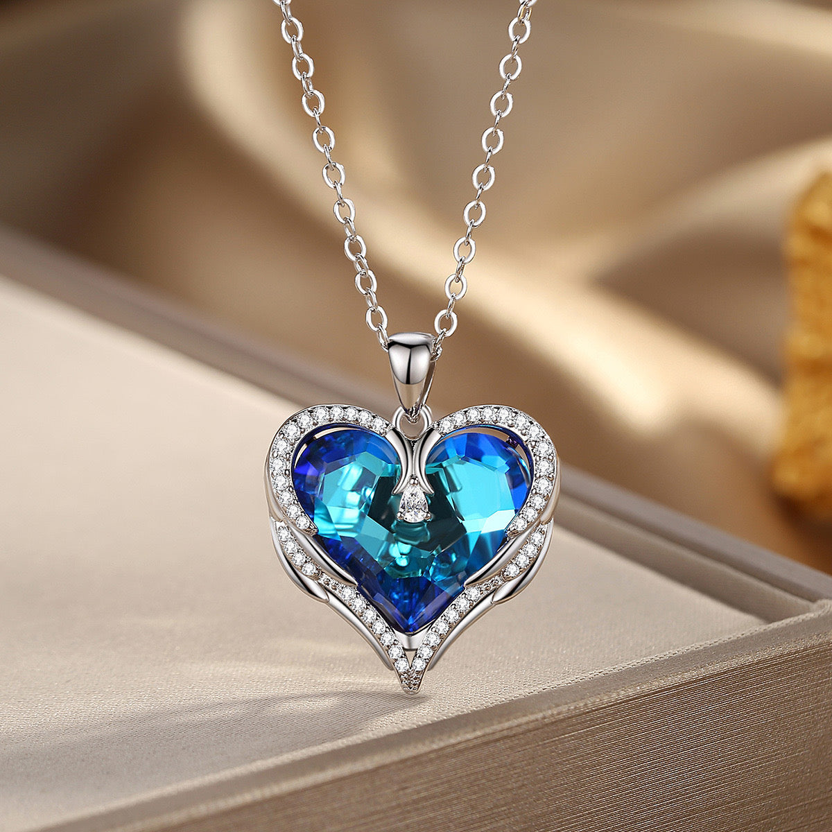 Aurora Wings Heart Necklace