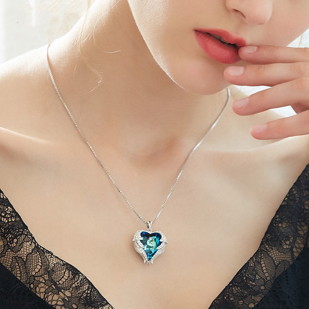 Aurora Wings Heart Necklace