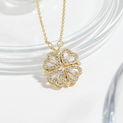 Zirconia Clover Necklace