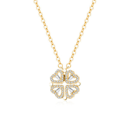 Zirconia Clover Necklace