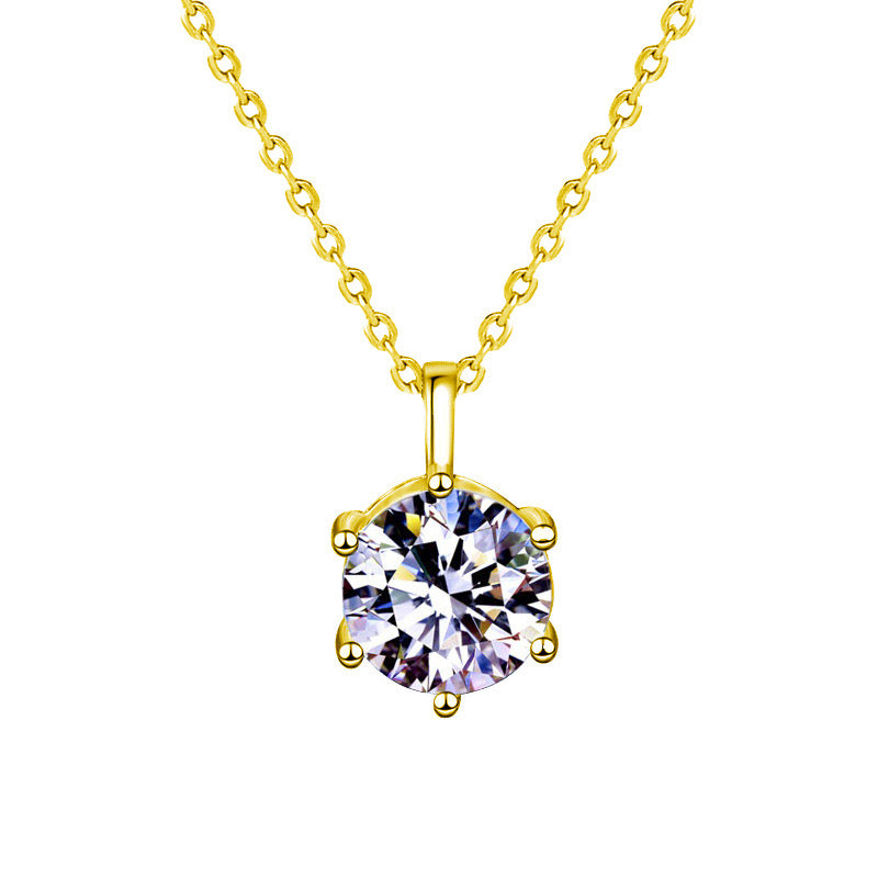 Six-Prong Moissanite Necklace