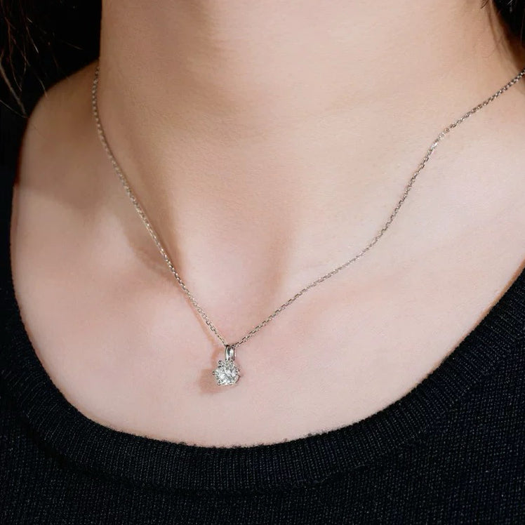 Six-Prong Moissanite Necklace