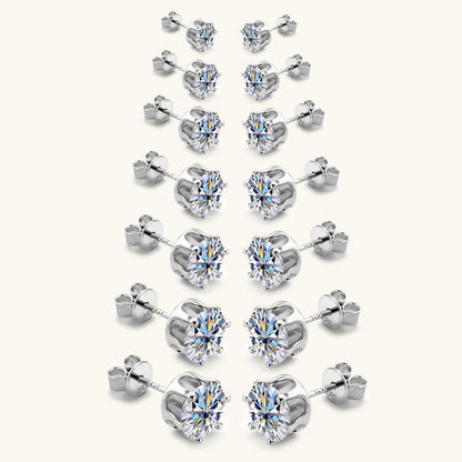 Six-Prong Moissanite Earrings