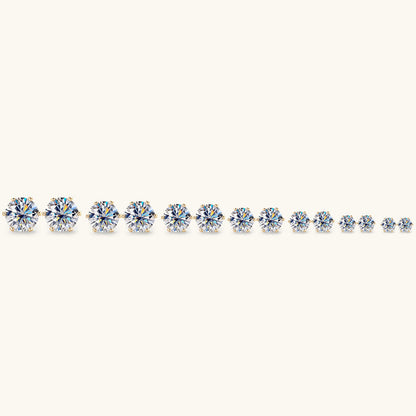 Six-Prong Moissanite Earrings