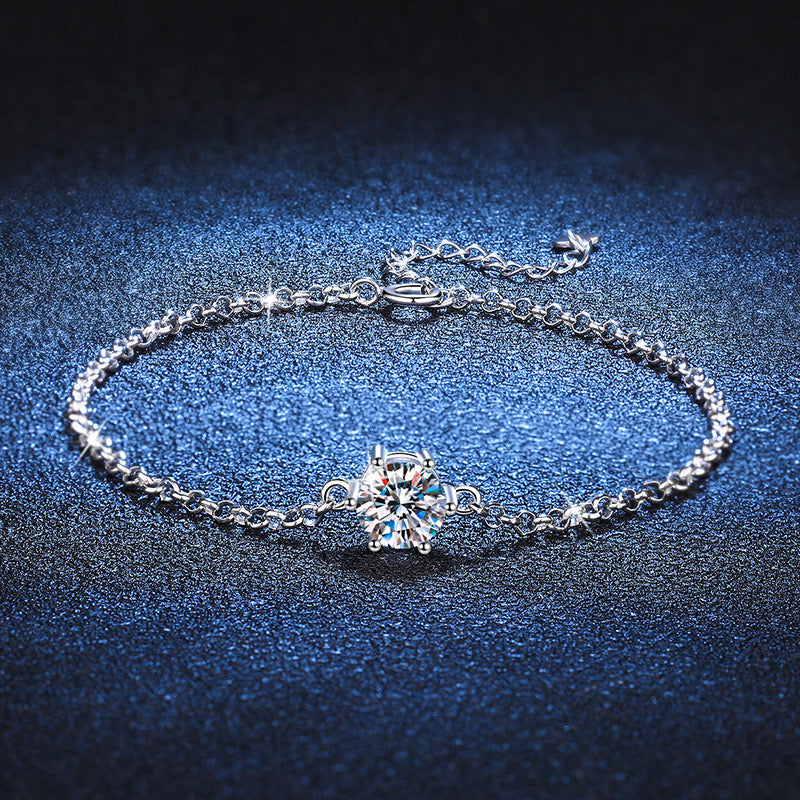 Six-Prong Moissanite Bracelet