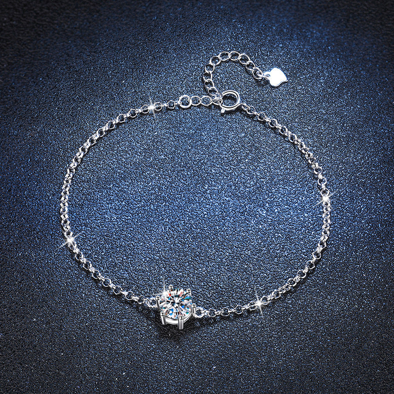 Six-Prong Moissanite Bracelet