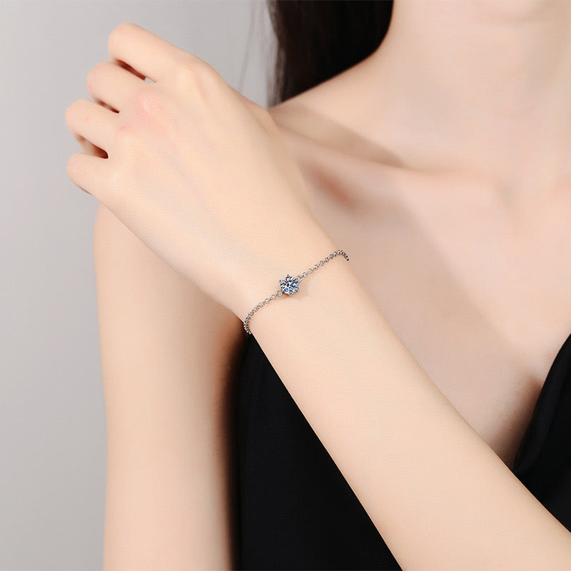 Six-Prong Moissanite Bracelet