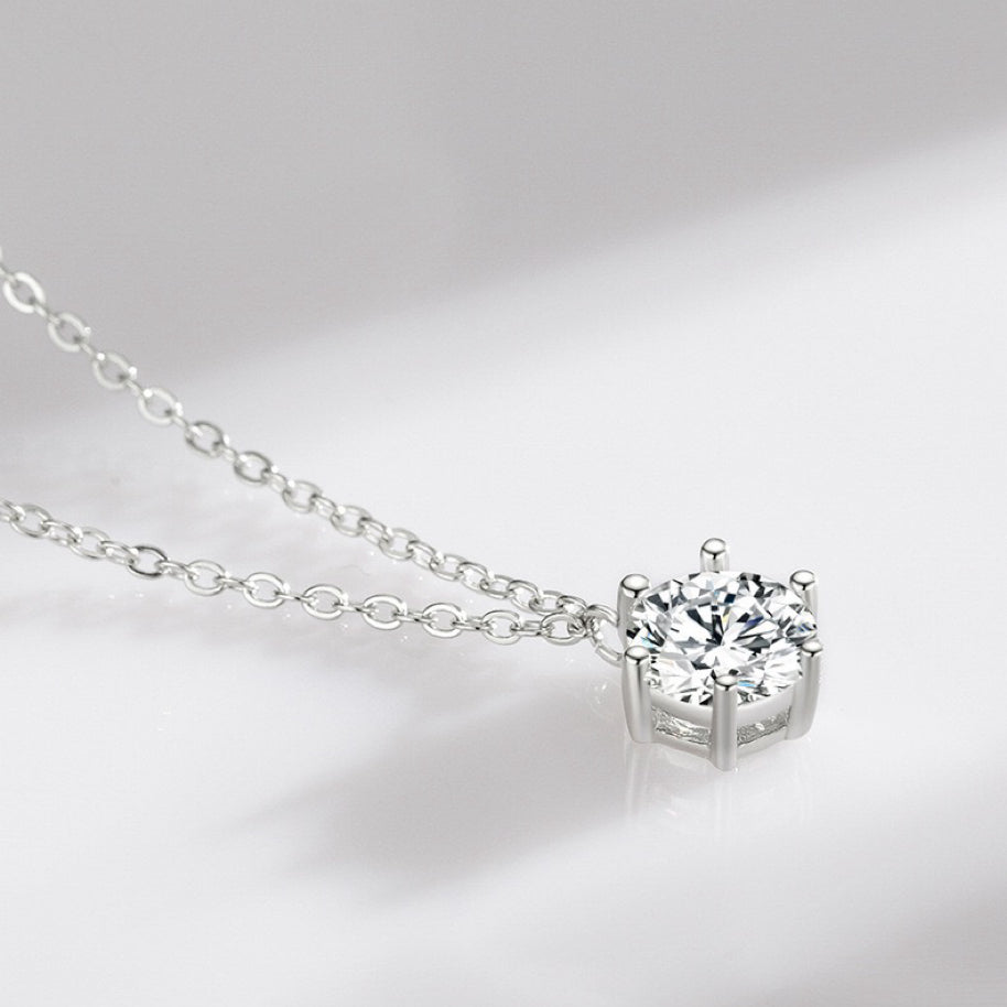 Six-Prong Moissanite Necklace