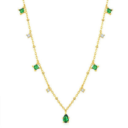 Emerald Droplet Necklace