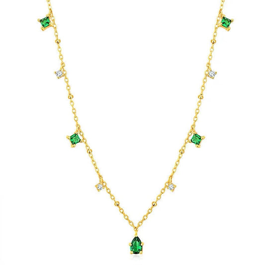 Emerald Droplet Necklace