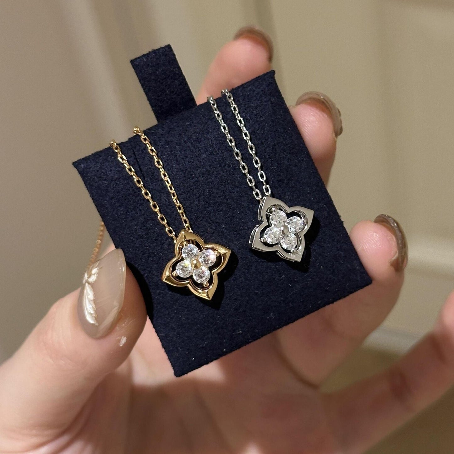 Crystal Clover Necklace