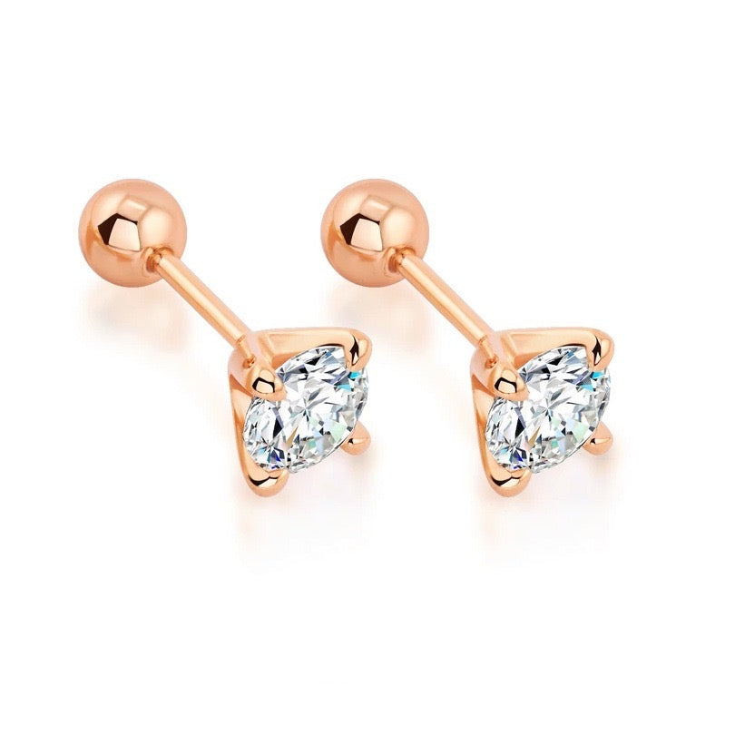 Four-Prong Moissanite Earrings