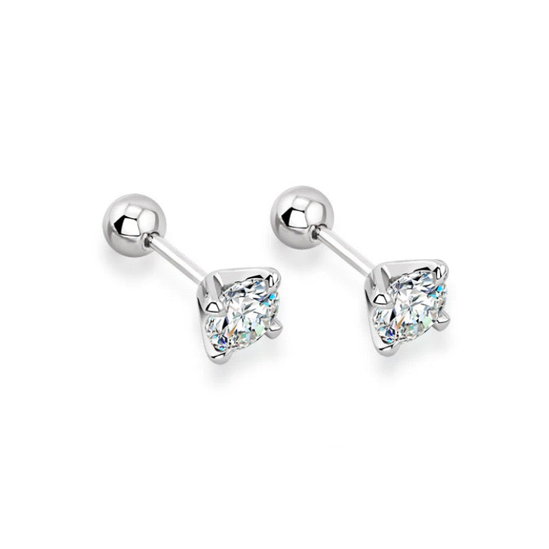 Four-Prong Moissanite Earrings