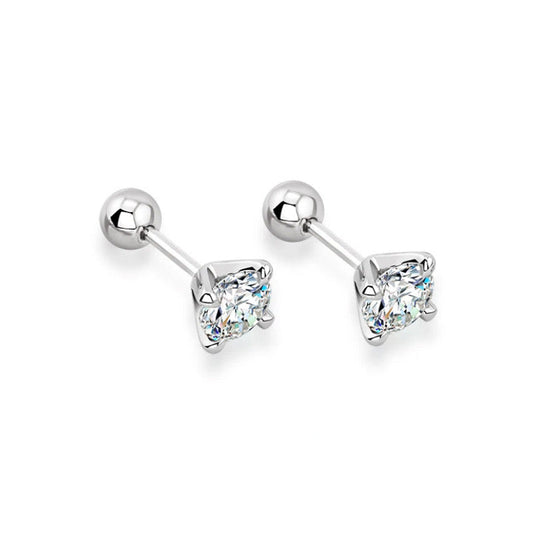 Four-Prong Moissanite Earrings