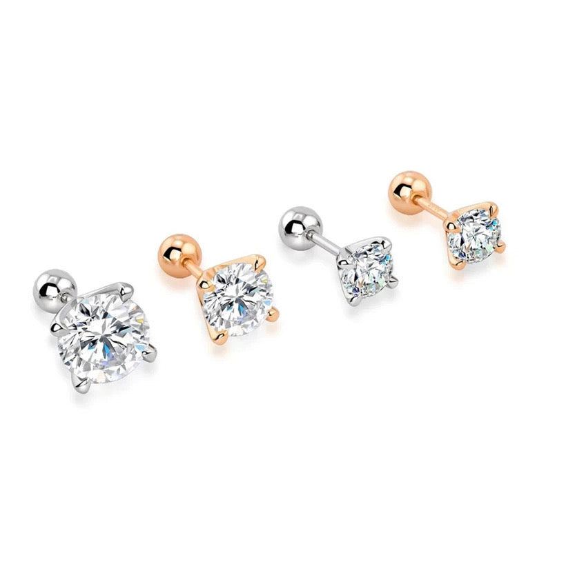 Four-Prong Moissanite Earrings