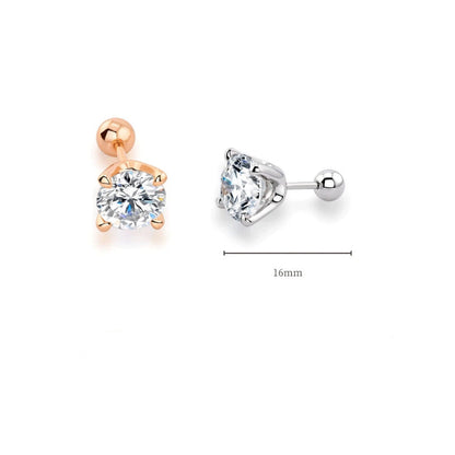 Four-Prong Moissanite Earrings