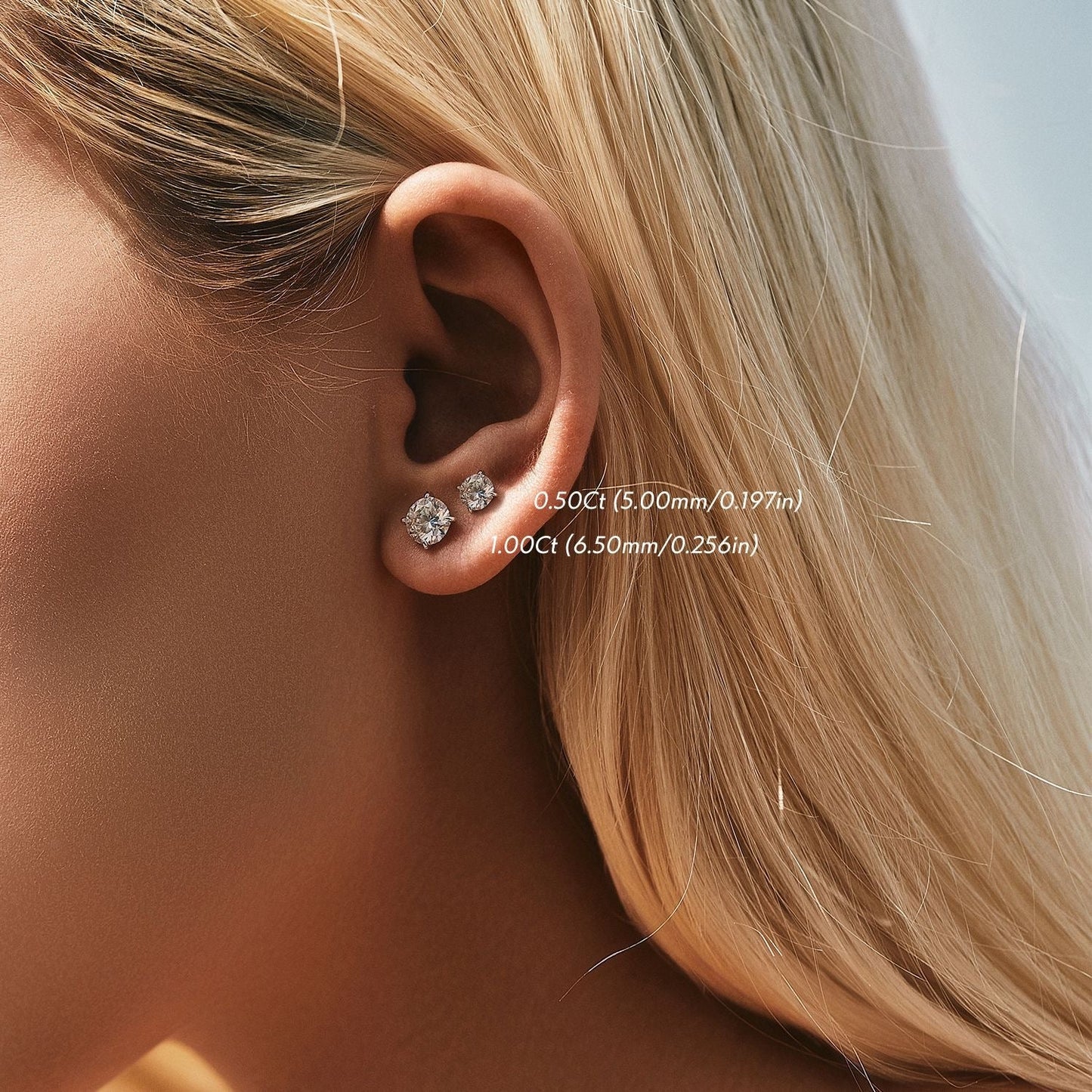 Four-Prong Moissanite Earrings