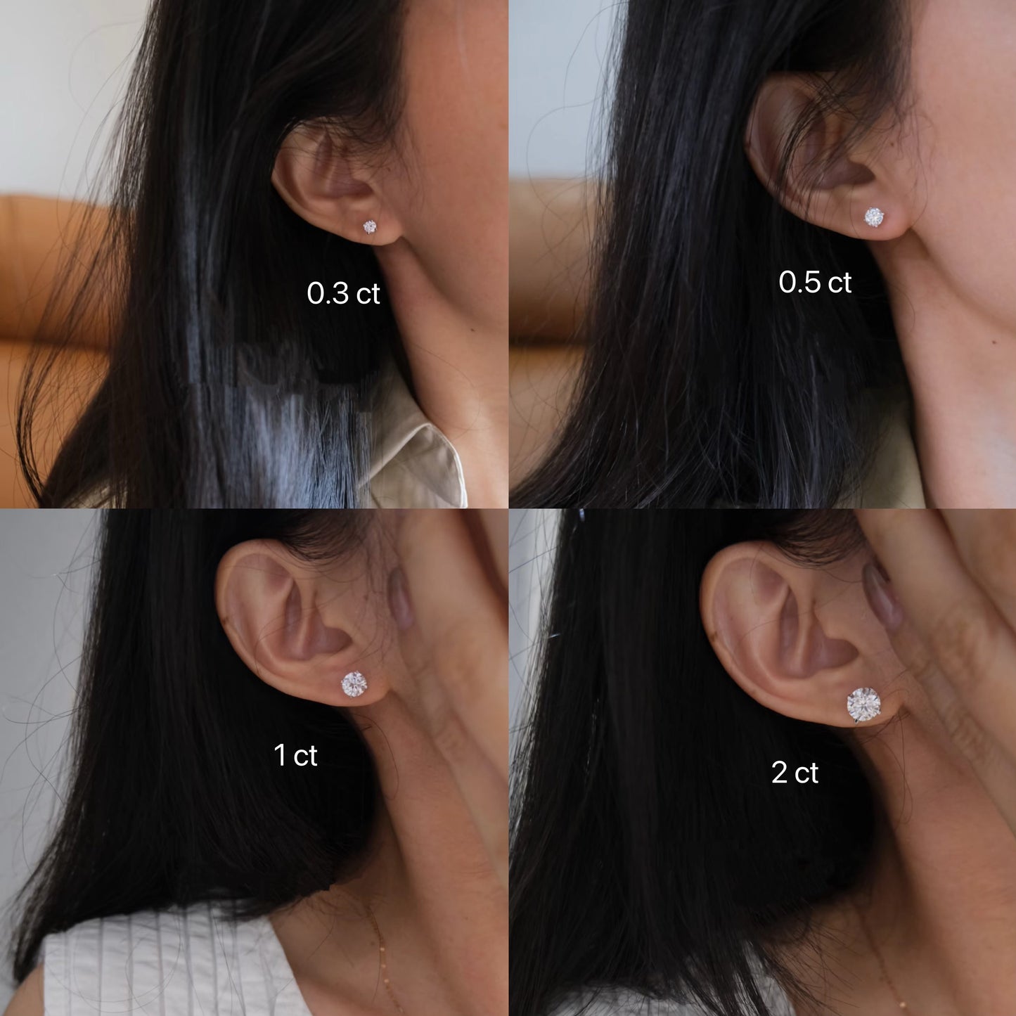 Four-Prong Moissanite Earrings